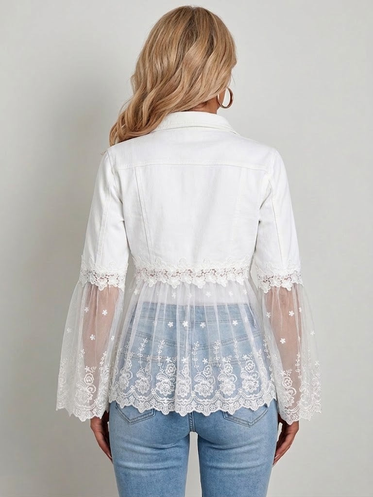 Lace-Panel Jacket