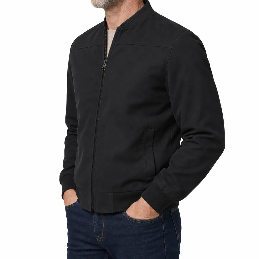 Owen | Men's Suede Bomber Jacket