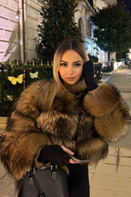 Women's Cropped Faux Fur Jacket
