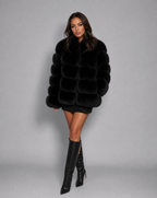 Women's Cropped Faux Fur Jacket