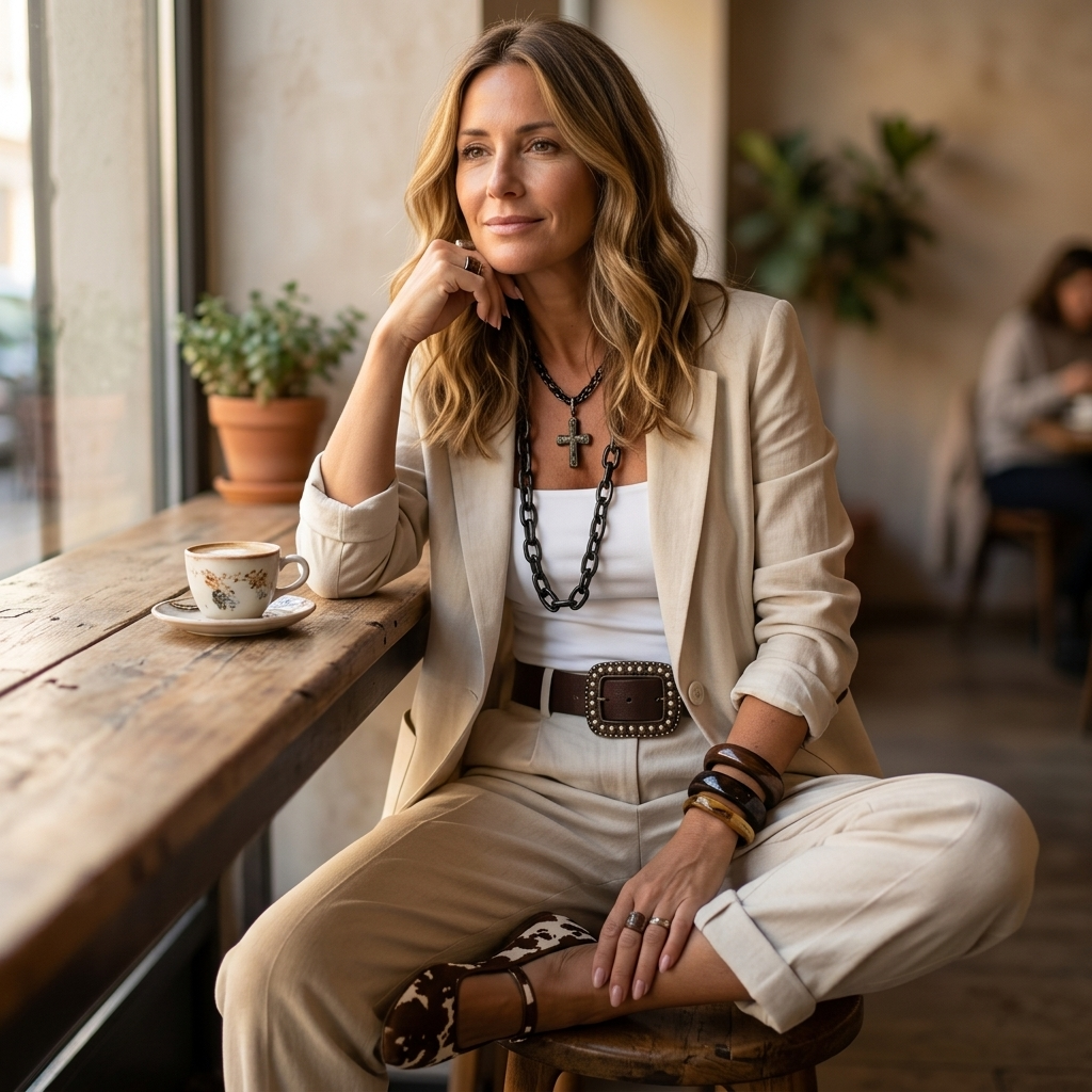 Women's Relaxed Suit Set Blazer & Trousers