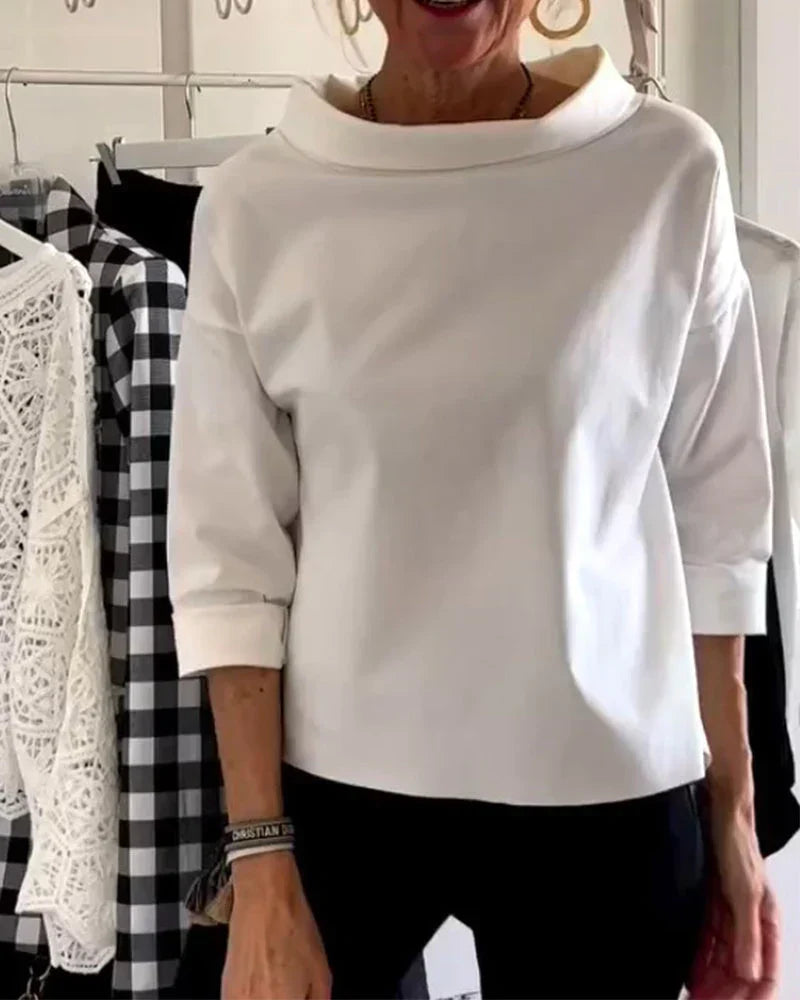 Women's Cowl Neck 3/4 Sleeve Top