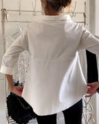 Women's Cowl Neck 3/4 Sleeve Top