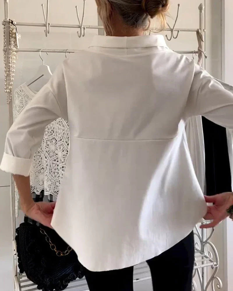Women's Cowl Neck 3/4 Sleeve Top