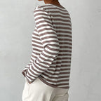 Women's Striped Long Sleeve Sweater