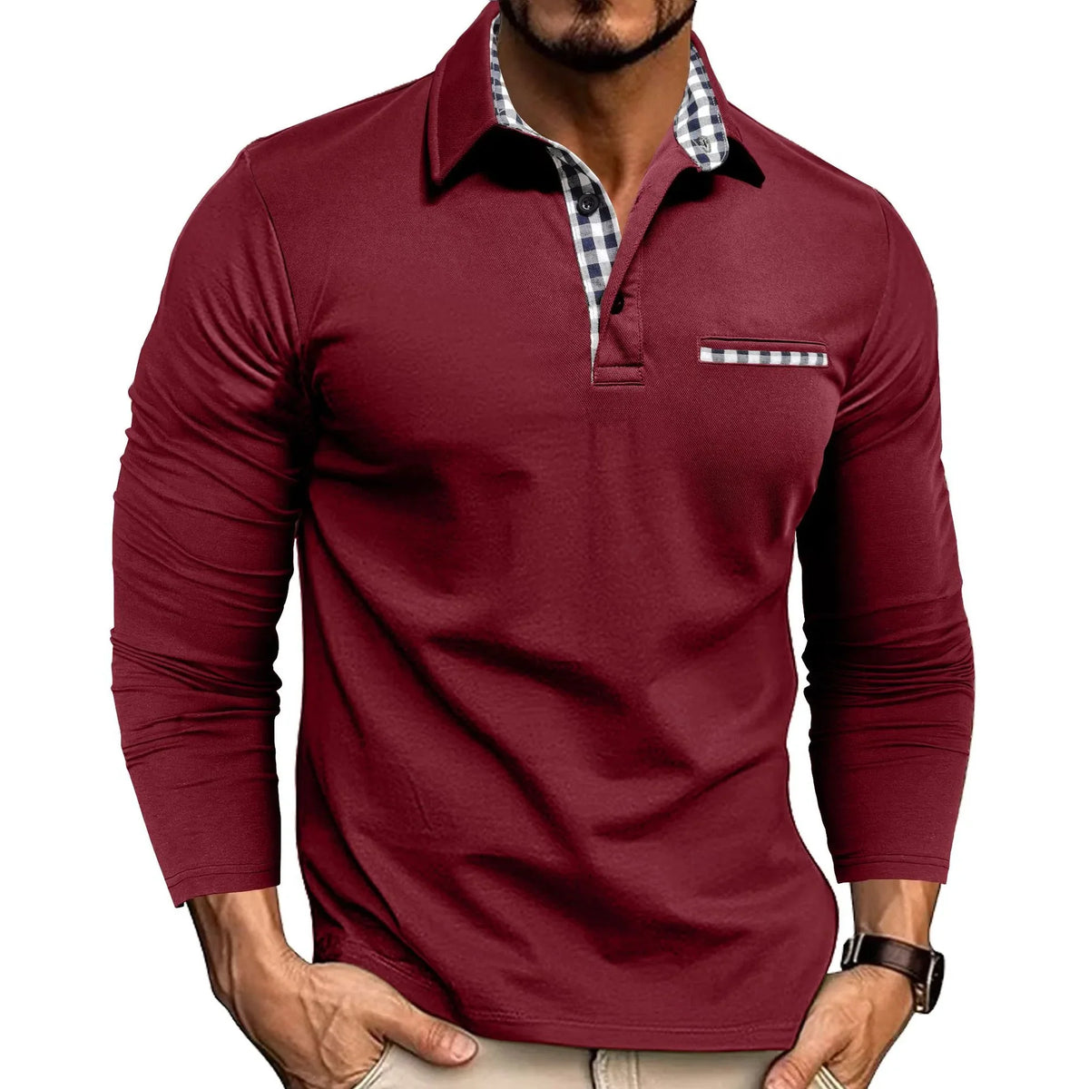 Men's Long-Sleeve Polo Shirt