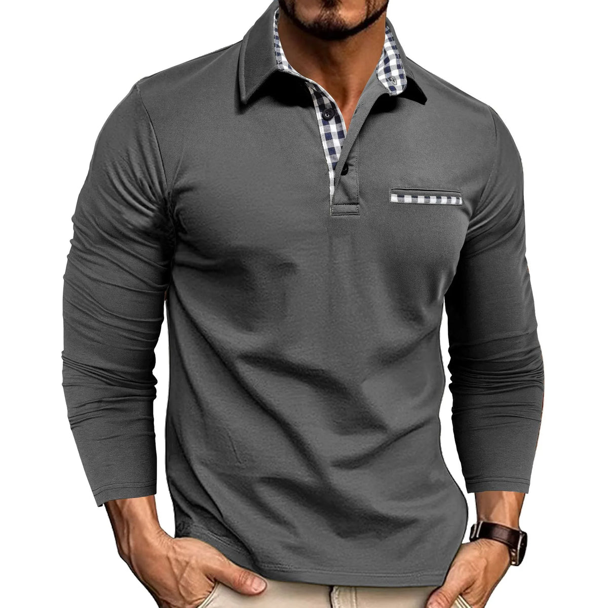 Reid | Men's Long-Sleeve Polo Shirt