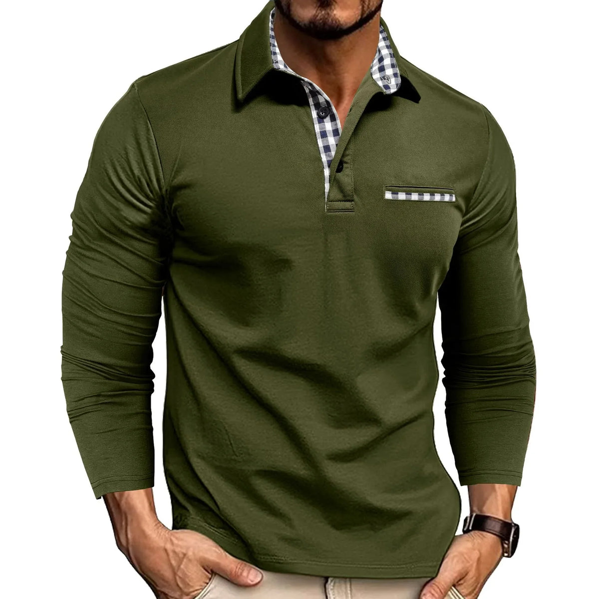 Men's Long-Sleeve Polo Shirt