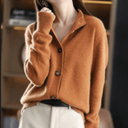 Women's Mock Neck Button Cardigan