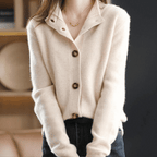 Women's Mock Neck Button Cardigan