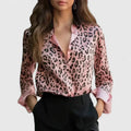 Women's Leopard Print Long Sleeve Shirt