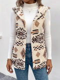Aztec Sherpa Vest - Cream Aztec
