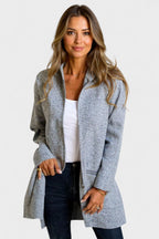 Women's Open Front Long Sleeve Blazer - Red