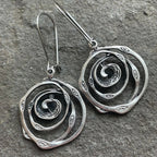 Maze Silver Vintage Earrings