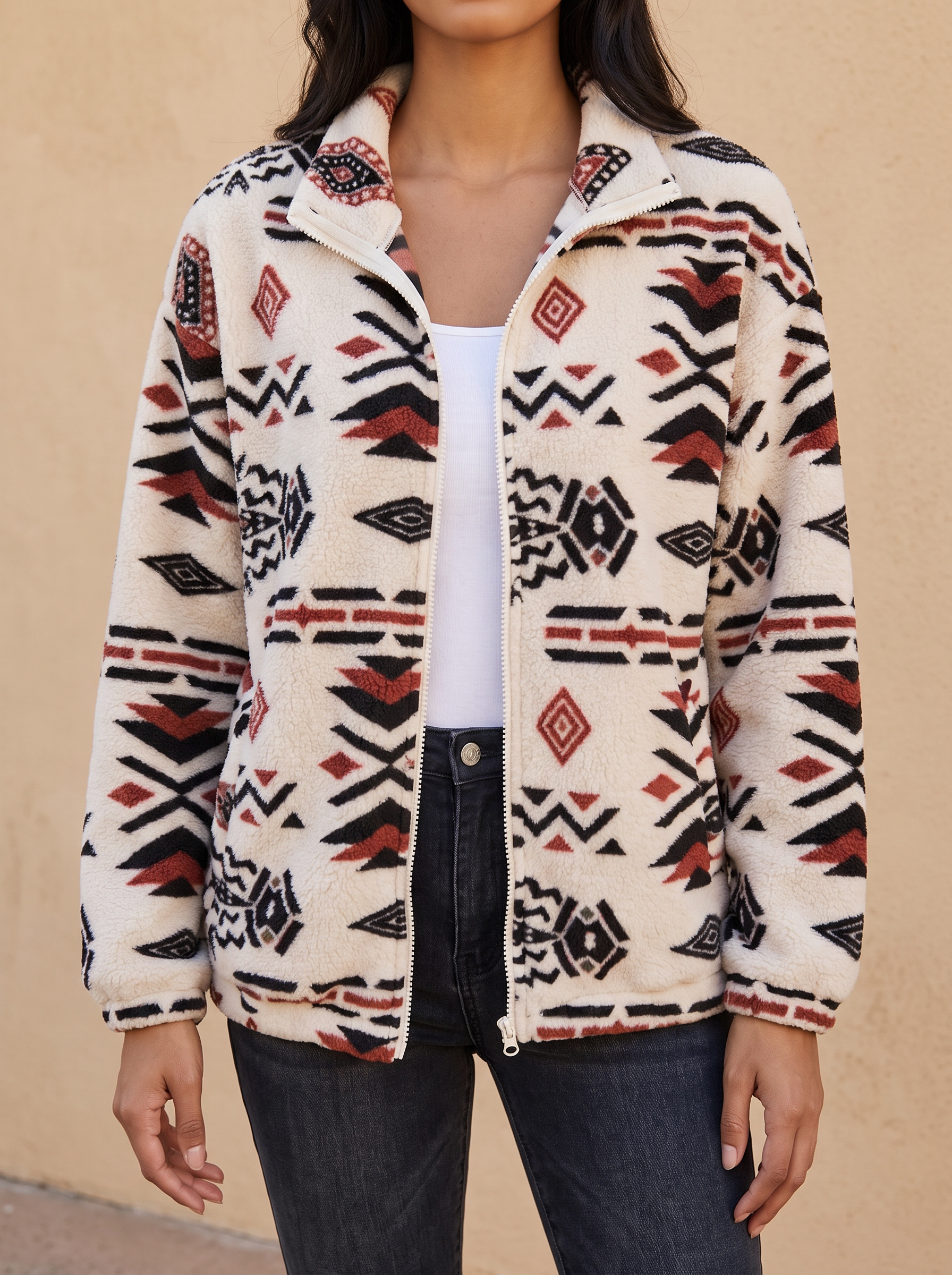 Aztec Sherpa Zip Jacket
