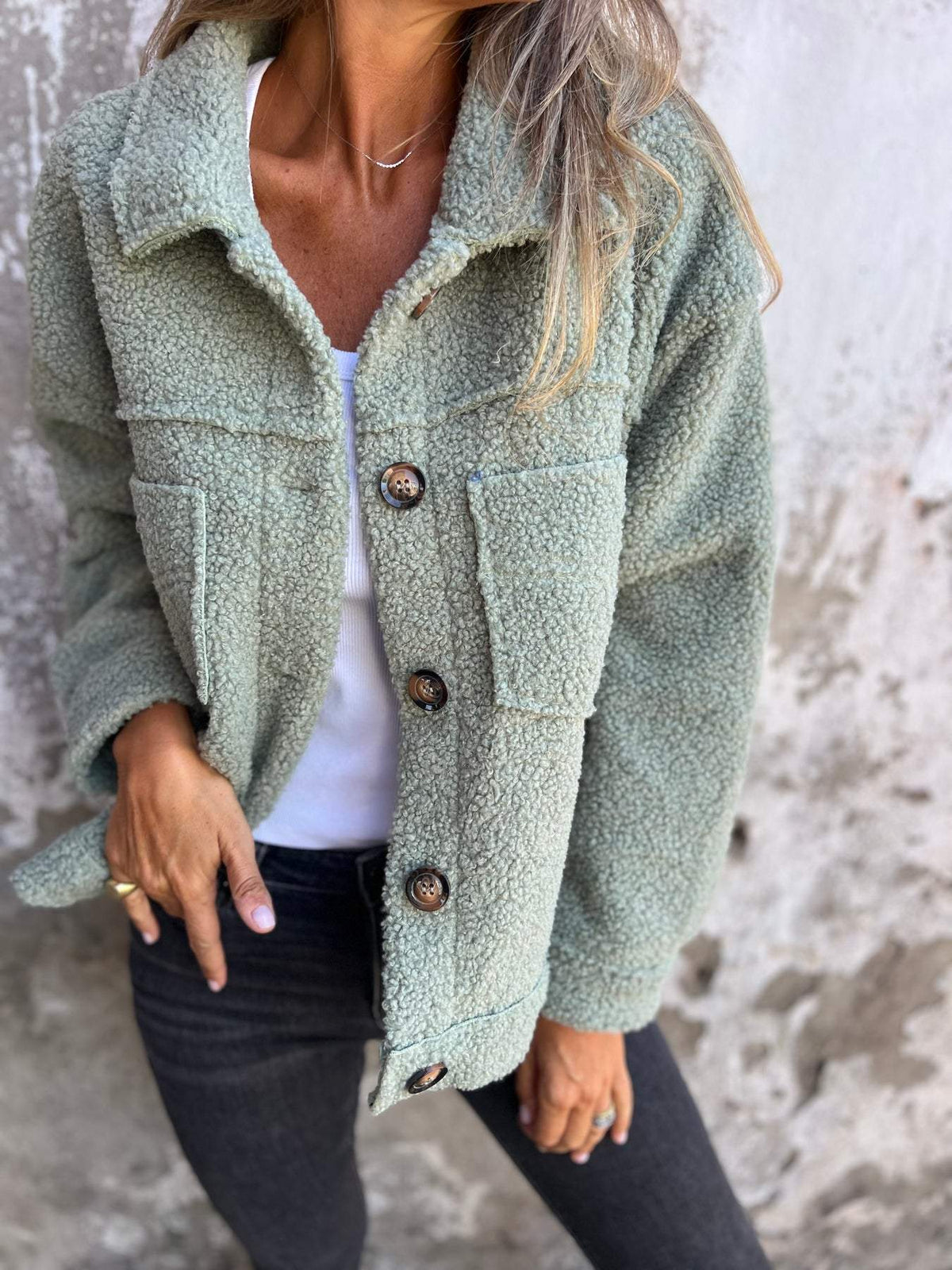Women's Button Up Long Sleeve Jacket