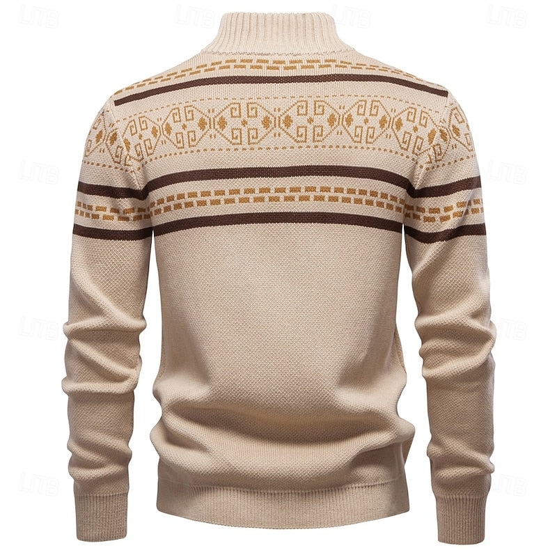 Soren | Men's Fair Isle Zip-Up Christmas Cardigan