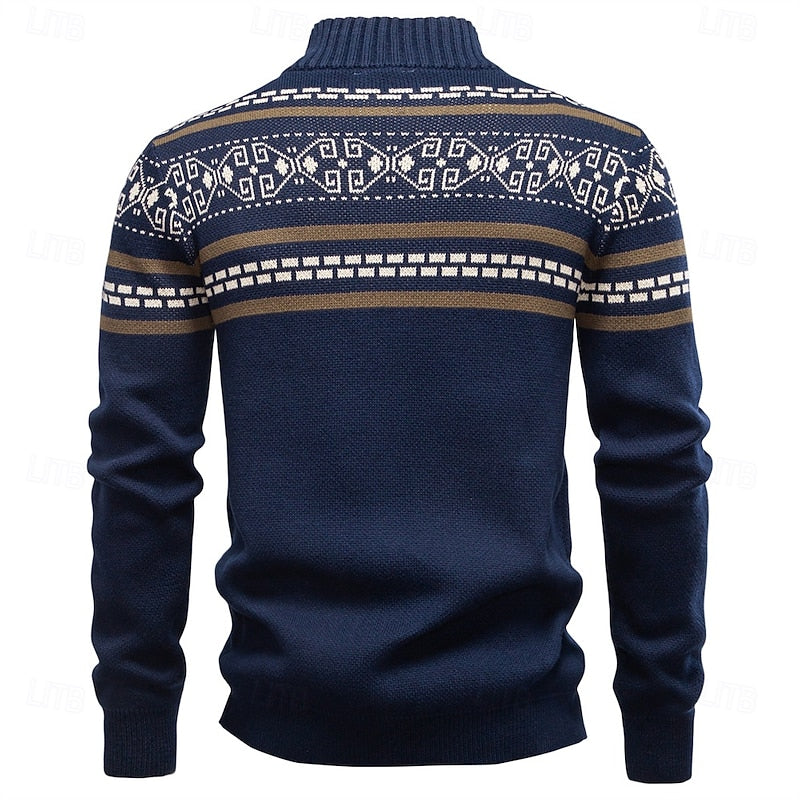 Soren | Men's Fair Isle Zip-Up Christmas Cardigan