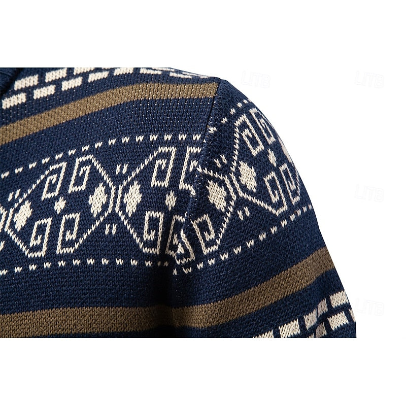 Soren | Men's Fair Isle Zip-Up Christmas Cardigan