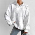 Women's Oversized Star Print Hoodie Long Sleeve Pullover Sweatshirt