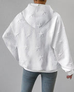 Women's Oversized Star Print Hoodie Long Sleeve Pullover Sweatshirt