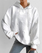 Women's Oversized Star Print Hoodie Long Sleeve Pullover Sweatshirt