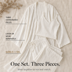 Women's 3-Piece Loungewear Set Wide Leg Pants