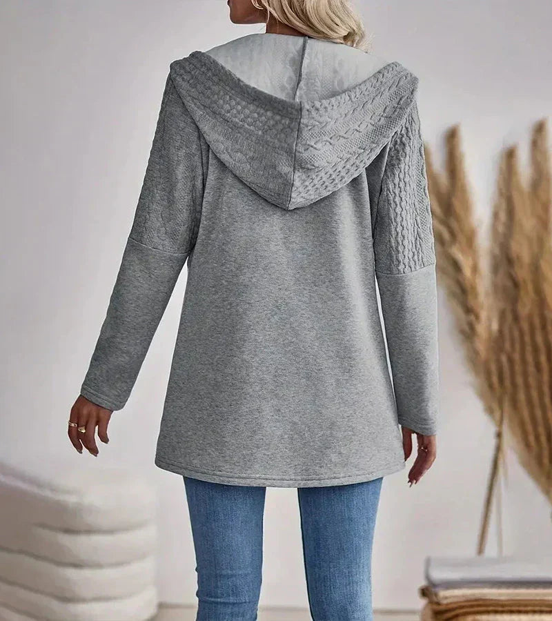 Women's Cable Knit Zip Hoodie