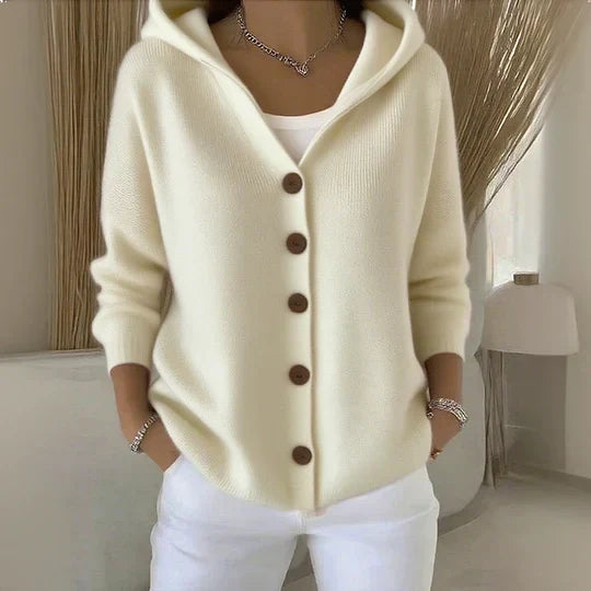 Women's Hooded Button Cardigan