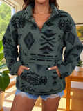 Forest Aztec Fleece Half-Zip