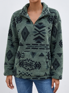 Forest Aztec Fleece Half-Zip
