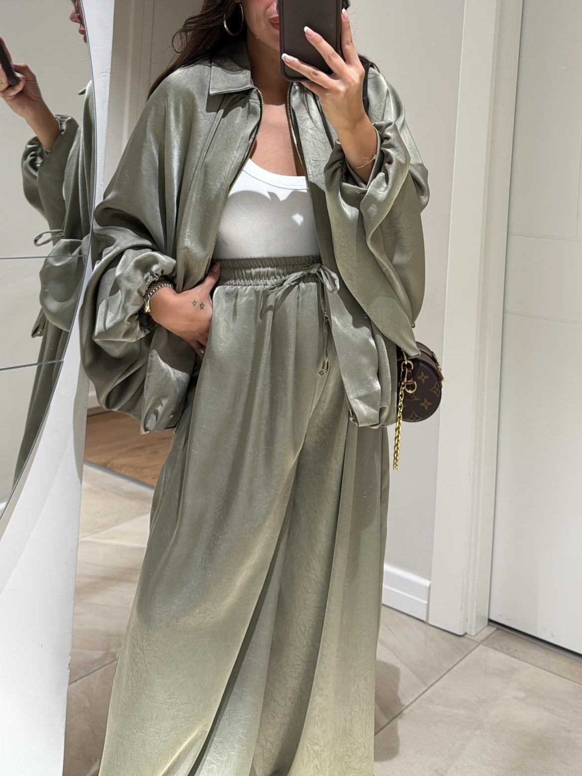 Women's Wide Leg Pants Casual Two-Piece Set