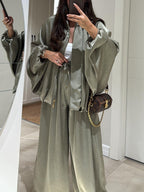 Women's Wide Leg Pants Casual Two-Piece Set