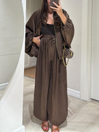 Women's Wide Leg Pants Casual Two-Piece Set