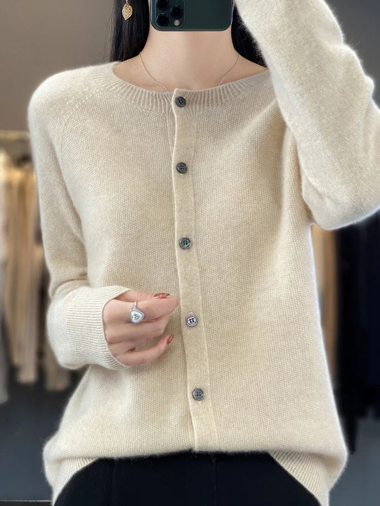 Women's Long Sleeve Button Front Cardigan