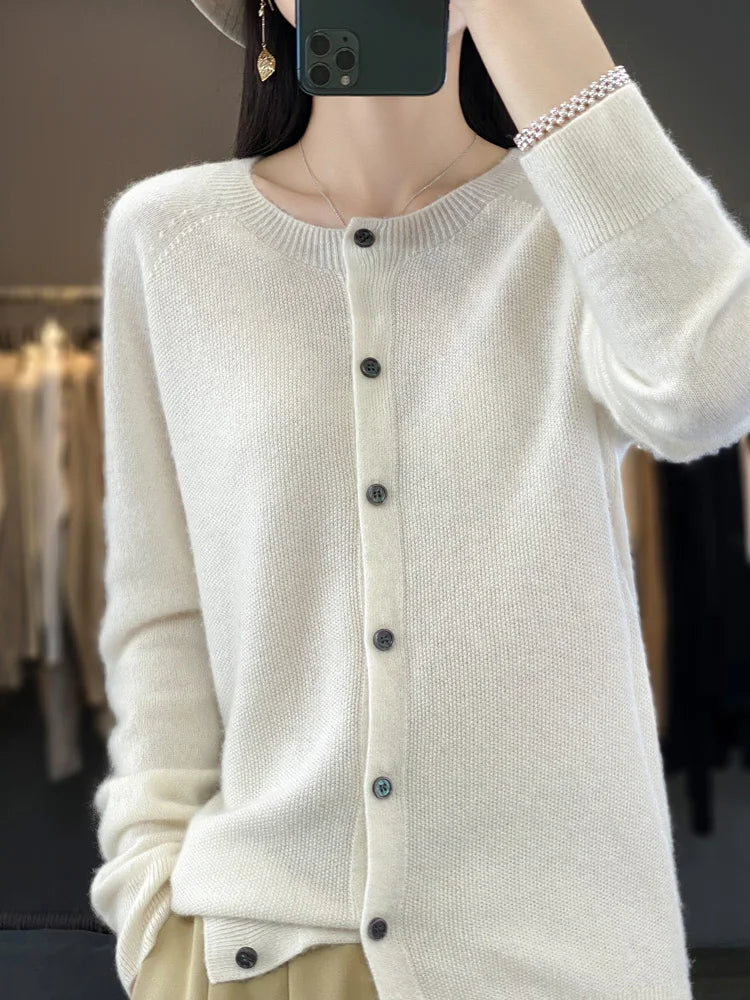 Women's Long Sleeve Button Front Cardigan
