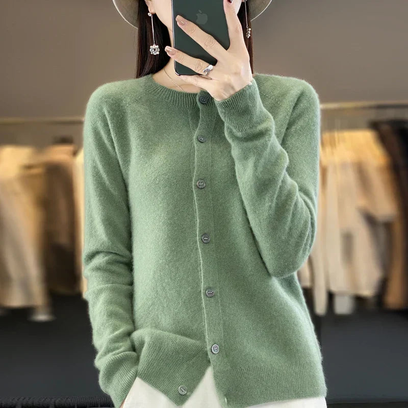 Women's Long Sleeve Button Front Cardigan