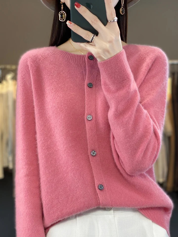 Women's Long Sleeve Button Front Cardigan