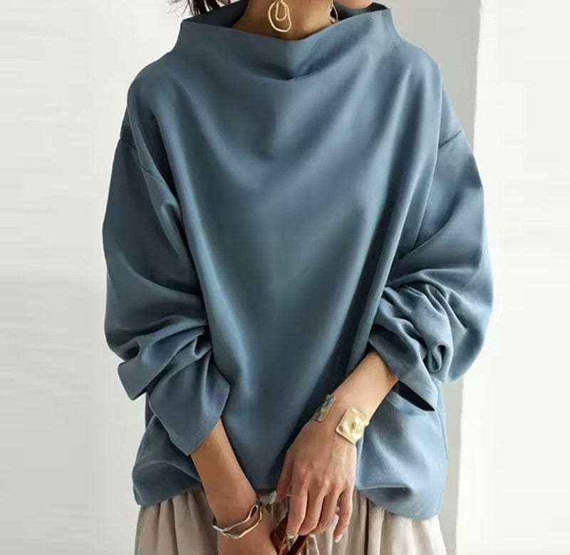Women's Mock Neck Long Sleeve Top