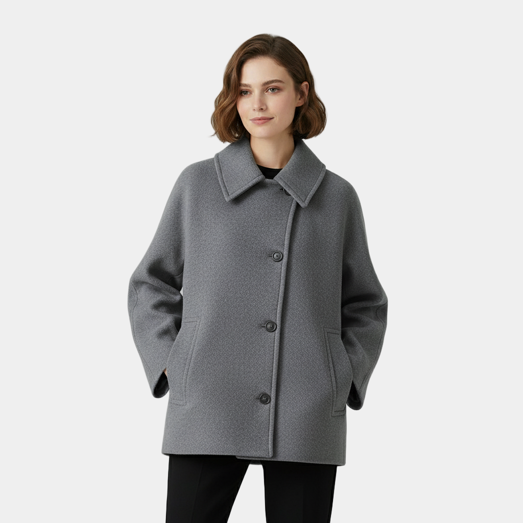 Women's Collared Button Front Coat