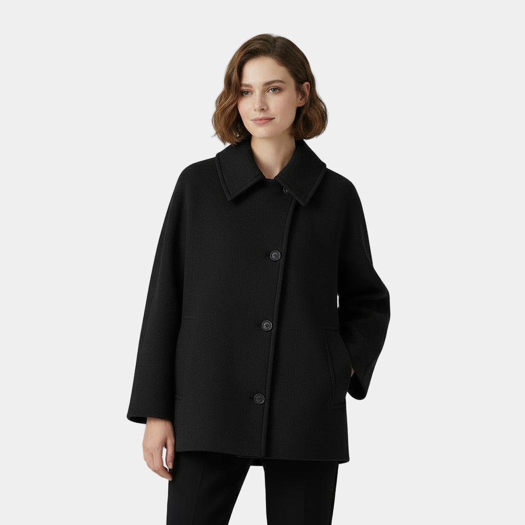 Women's Collared Button Front Coat