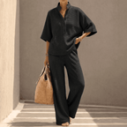 Women's Waffle Knit Co-ord Two-Piece Set