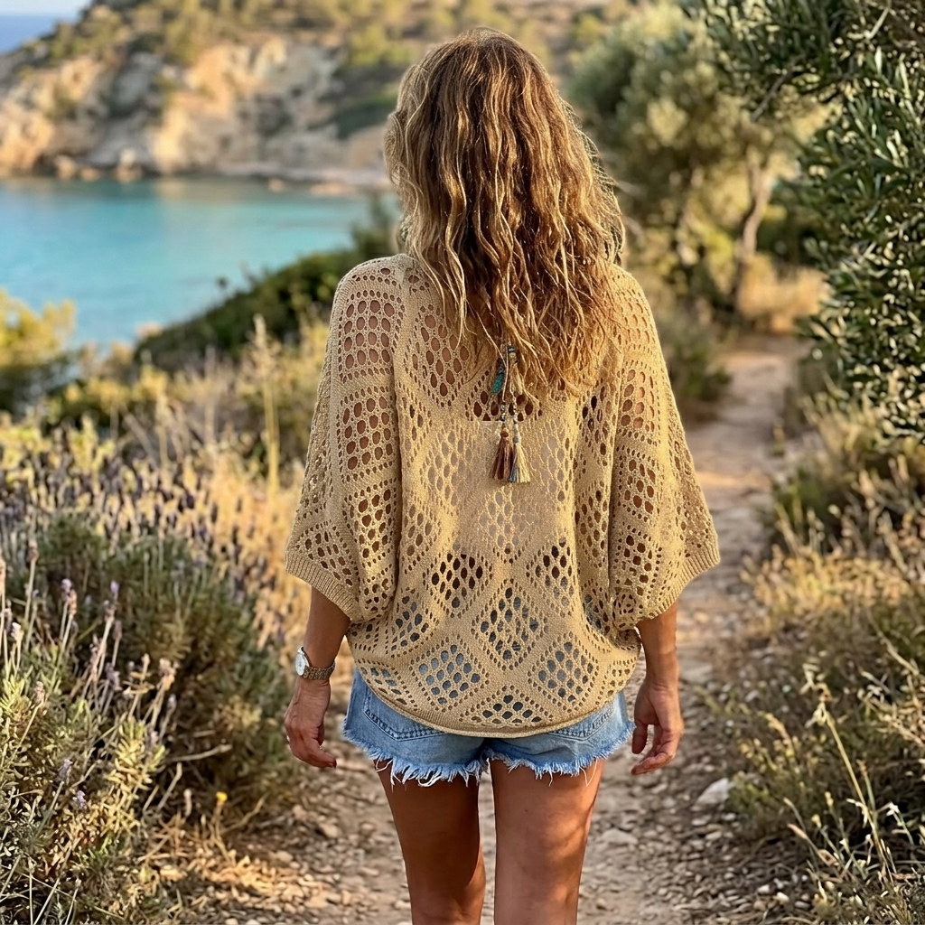 Women's Boho Crochet Knit Top