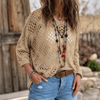 Women's Boho Crochet Knit Top