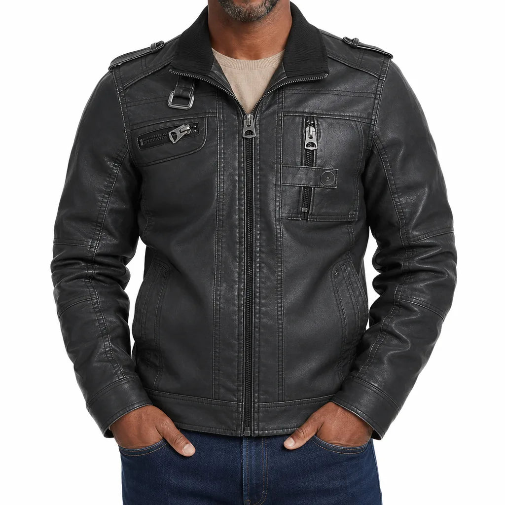 Torin | Men's Leather Moto Jacket