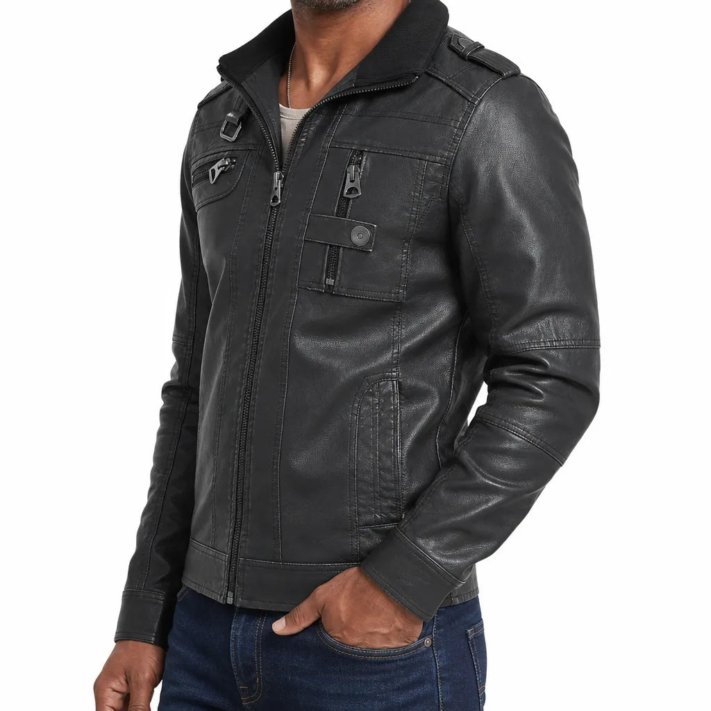 Torin | Men's Leather Moto Jacket