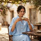 Women's Linen Two-Piece Set Wide Leg Pants