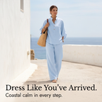 Women's Linen Two-Piece Set Wide Leg Pants