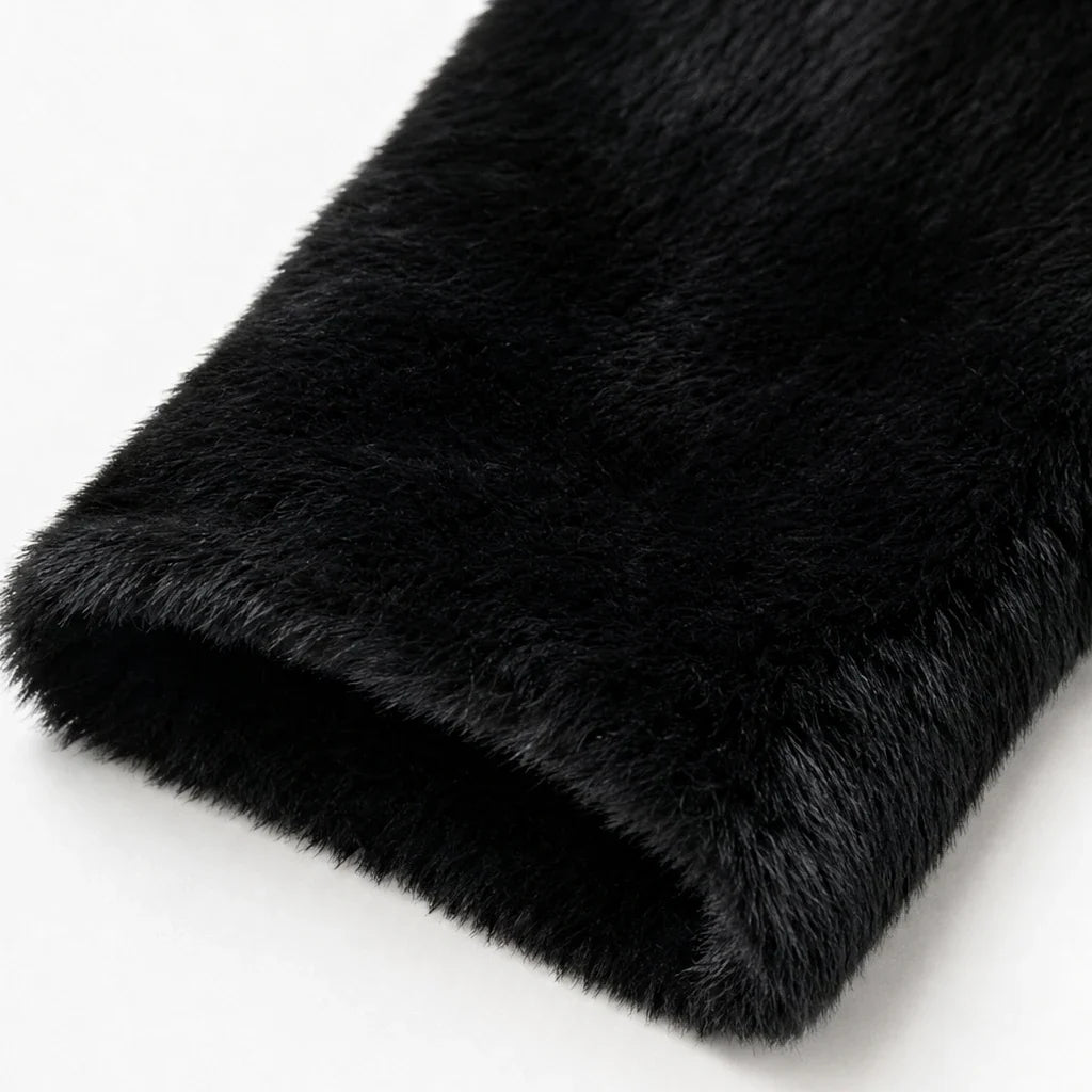Valeska | Long Plush Faux Mink Knit Coat