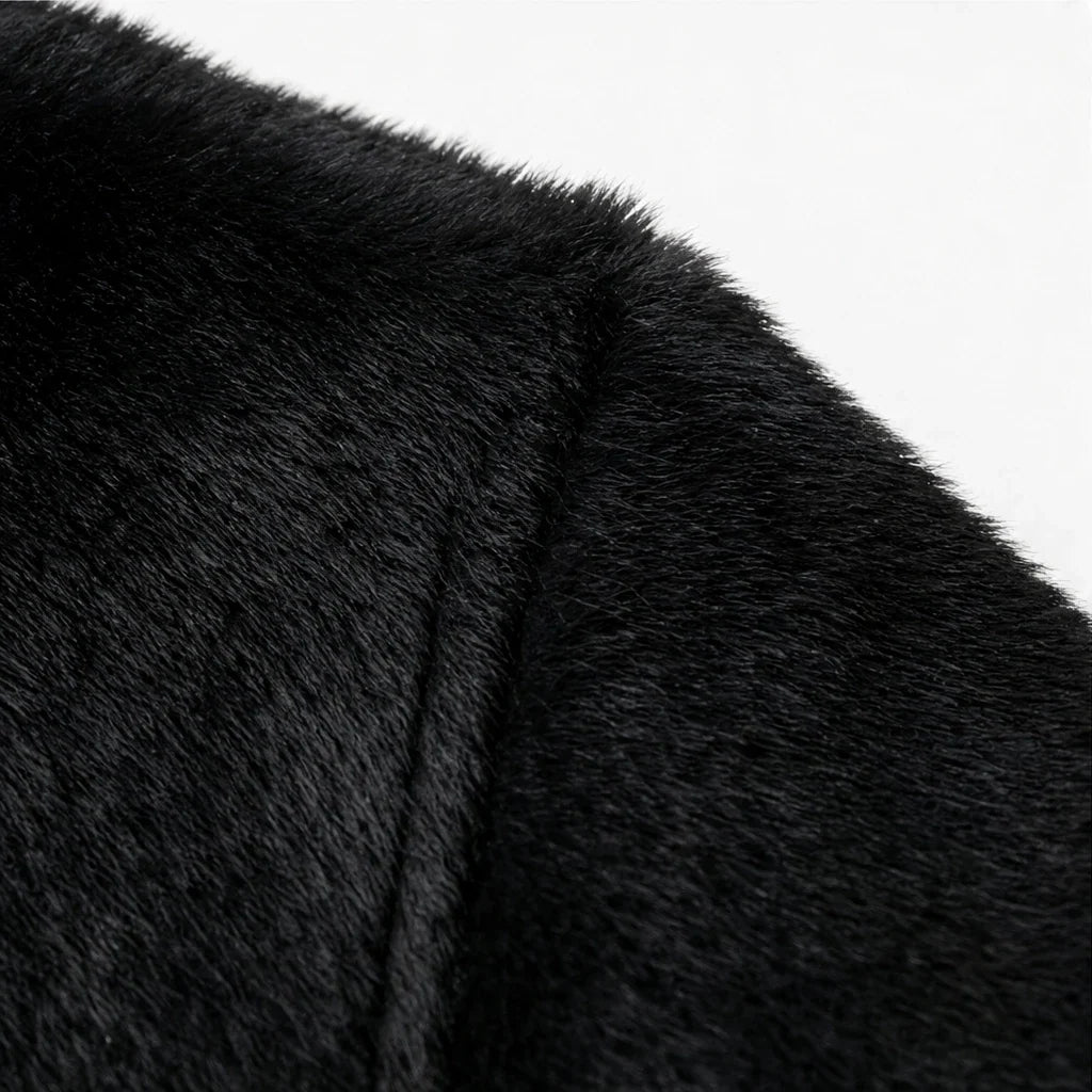 Valeska | Long Plush Faux Mink Knit Coat